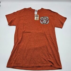 Daytona Bike Week 2015 T Shirt Mens Large Orange 74th Annual Motorcycle Florida